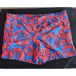 Merona Mens Board Shorts Swim Trunks XXL‎ Drawstring Geometric Red and Blue